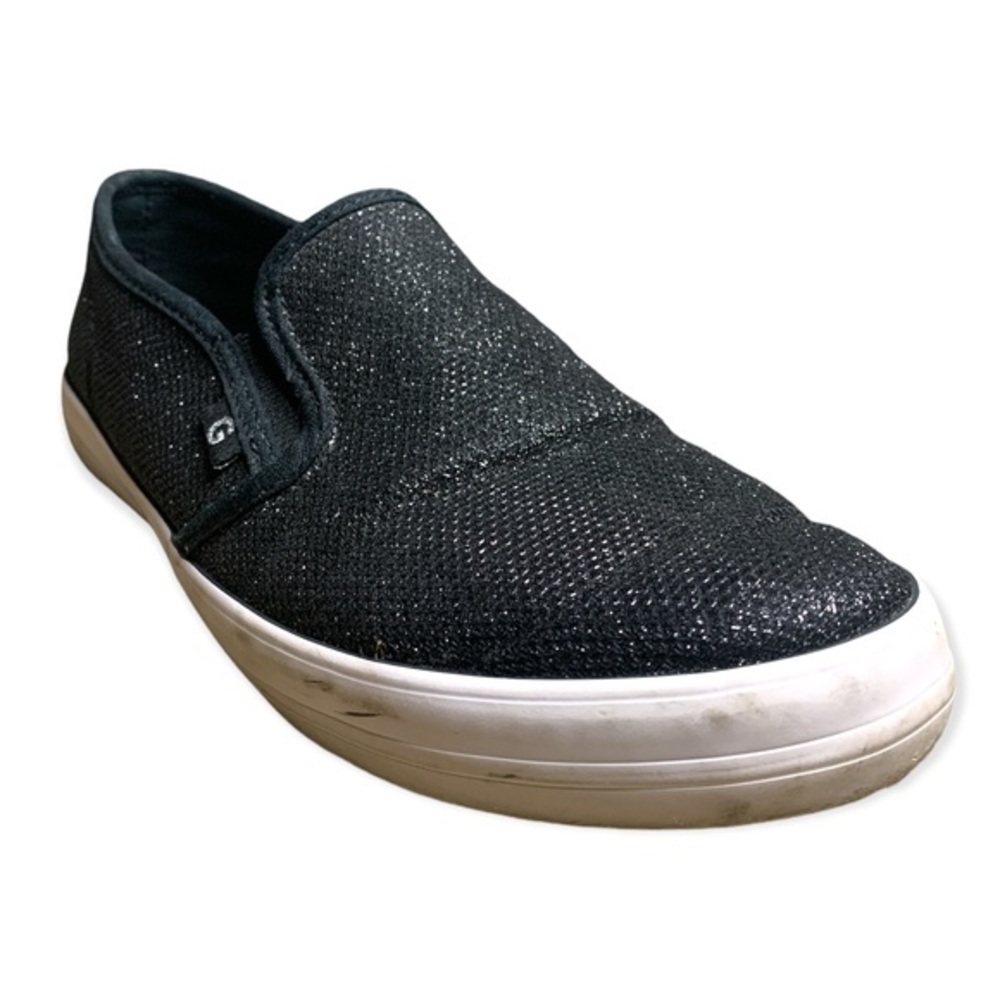 G By Guess Black Glitter Sparkly Slip On Sneaker Flats 7M
